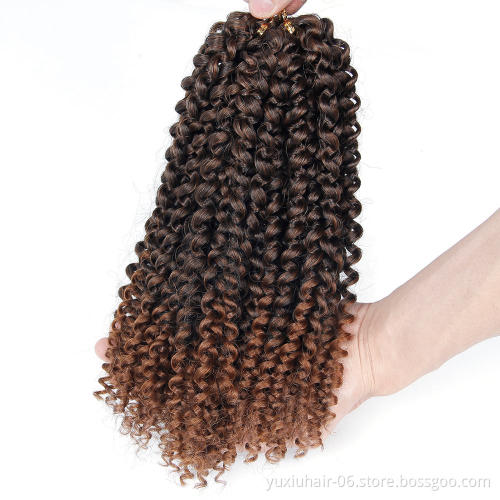 3X Jerry curl crochet hair 10" Synthetic Afro Kinky Curly Crochet Twist Braiding Hair Ombre Short Blonde Grey braiding hair